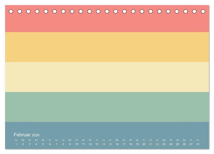 Produktbild: 70er Jahre Bastelkalender - DIY Kreativ-Kalender zum Selbstgestalten (Tischkalender 2026 DIN A5 quer), CALVENDO Monatskalender
