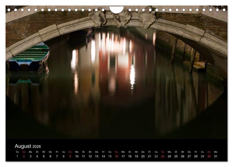Produktbild: Venedig bei Nacht (Wandkalender 2026 DIN A4 quer), CALVENDO Monatskalender