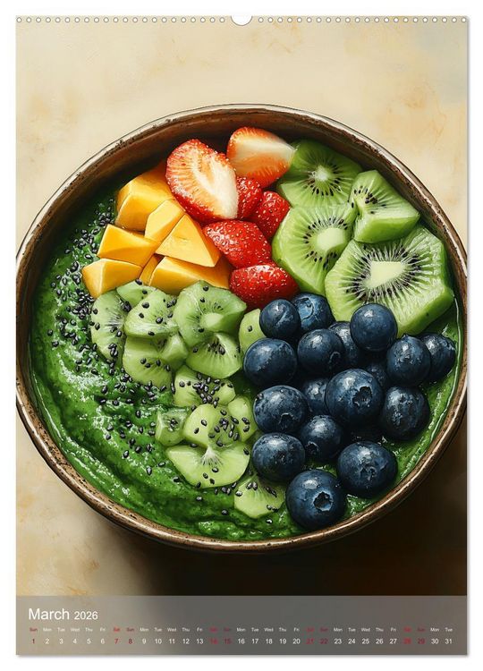 Produktbild: Smoothie Bowl Bliss (Wall Calendar 2026 DIN A2 portrait), CALVENDO 12 Month Wall Calendar