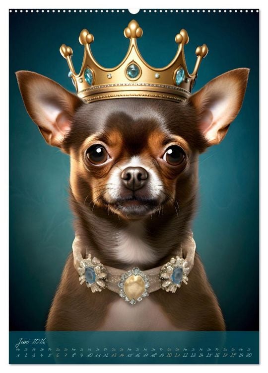 Produktbild: CHARAKTIERE Hunde mit Profil (Wandkalender 2026 DIN A2 hoch), CALVENDO Monatskalender