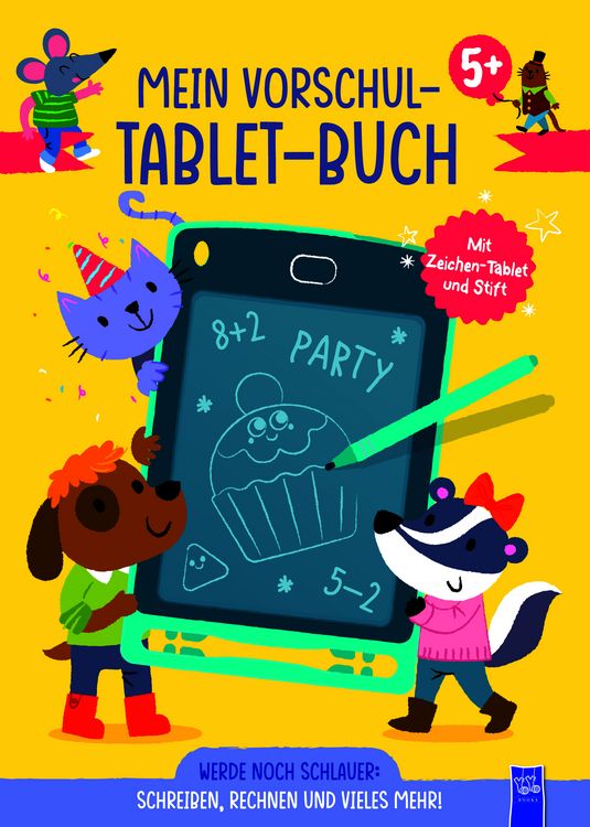 Produktbild: Mein Vorschul-Tablet-Buch 5 + (gelbes Cover)