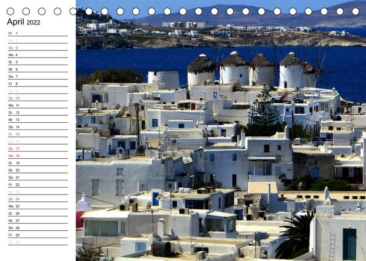 Produktbild: MYKONOS - Insel der Winde (Tischkalender 2022 DIN A5 quer)