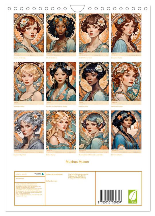 Produktbild: Muchas Musen (Wandkalender 2026 DIN A4 hoch), CALVENDO Monatskalender