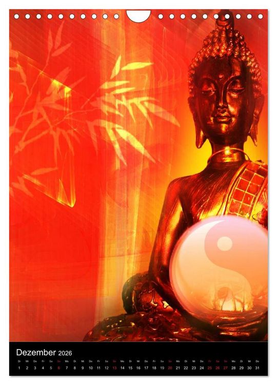 Produktbild: Buddha - Zeit f&uuml;r Entspannung (Wandkalender 2026 DIN A4 hoch), CALVENDO Monatskalender