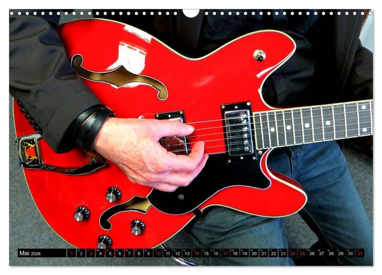Produktbild: JAZZGITARREN in Szene gesetzt (Wandkalender 2026 DIN A3 quer), CALVENDO Monatskalender