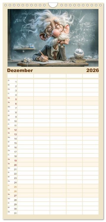 Produktbild: Familienplaner 2026 - Arbeiten bis der Rollator funkt! mit 5 Spalten (Wandkalender, 21 x 45 cm) CALVENDO