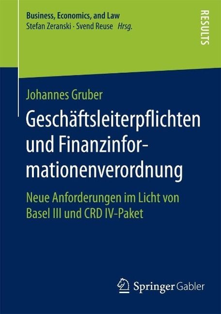 Produktbild: Gesch&auml;ftsleiterpflichten und Finanzinformationenverordnung