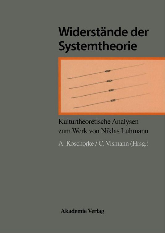 Produktbild: Widerst&auml;nde der Systemtheorie