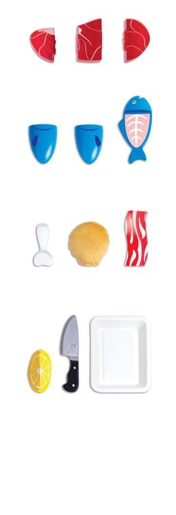 Produktbild: Hape - Fisch & Fleisch Set