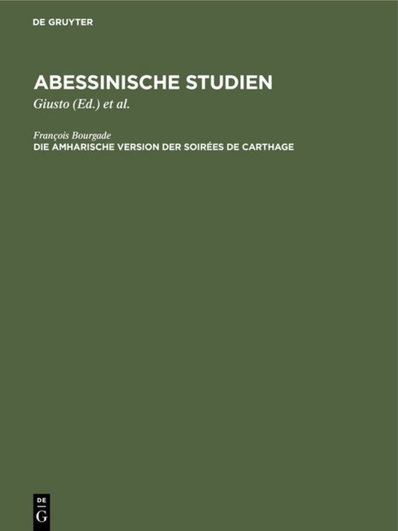 Produktbild: Die amharische Version der Soir&eacute;es de Carthage