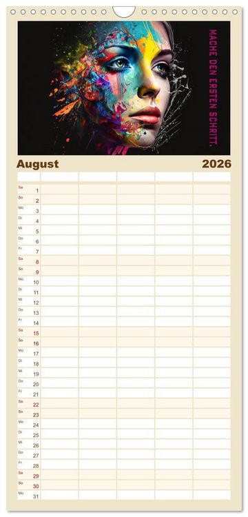 Produktbild: Familienplaner 2026 - Inneres Gleichgewicht mit 5 Spalten (Wandkalender, 21 x 45 cm) CALVENDO