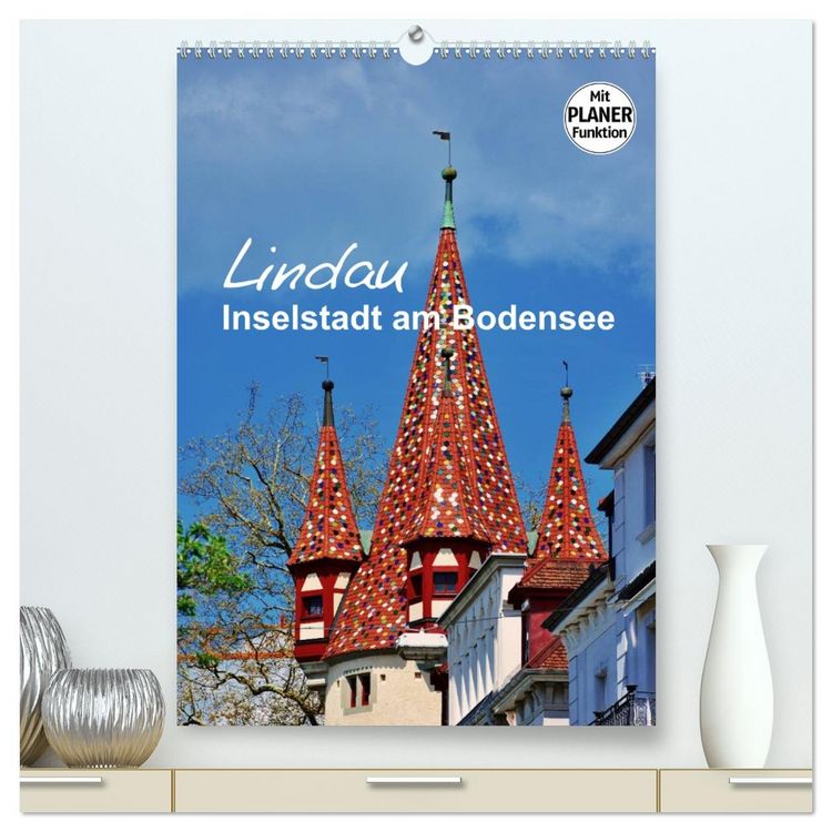Produktbild: Lindau - Inselstadt am Bodensee (hochwertiger Premium Wandkalender 2026 DIN A2 hoch), Kunstdruck in Hochglanz
