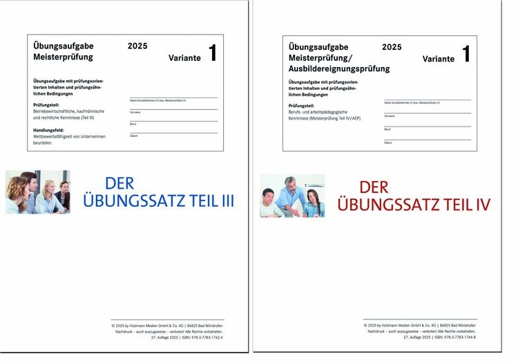Produktbild: Das &Uuml;bungspaket Teile III + IV - Variante 1