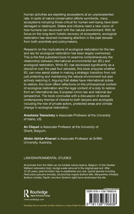 Produktbild: Ecological Restoration in International Environmental Law
