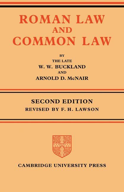 Produktbild: Roman Law and Common Law