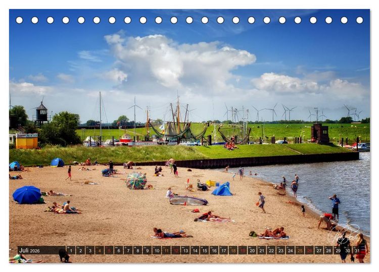 Produktbild: Friesland - Nordseebad Dangast / CH-Version (Tischkalender 2026 DIN A5 quer), CALVENDO Monatskalender