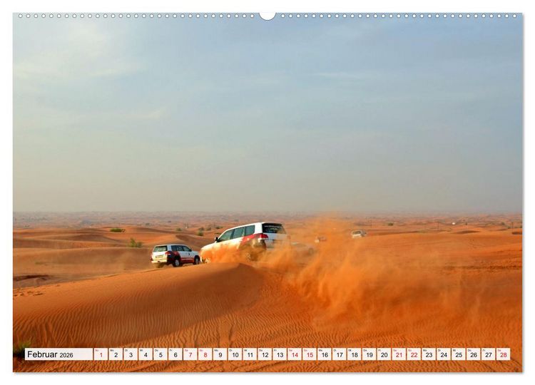 Produktbild: Die EMIRATES zwischen Dubai und Abu Dhabi (hochwertiger Premium Wandkalender 2026 DIN A2 quer), Kunstdruck in Hochglanz