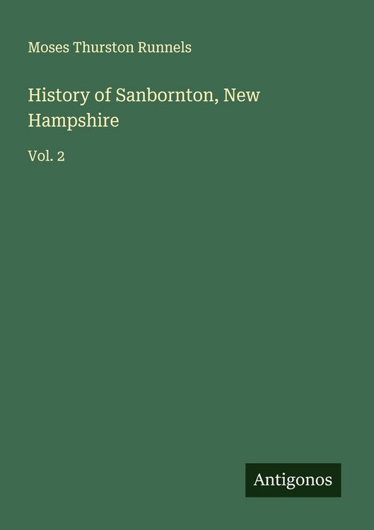Produktbild: History of Sanbornton, New Hampshire