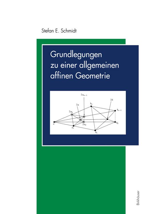 Produktbild: Grundlegungen zu einer allgemeinen affinen Geometrie