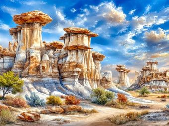 Produktbild: CALVENDO Puzzle Die Hoodoos in Drumheller in der Provinz Alberta | 2000 Teile Lege-Gr&ouml;&szlig;e 90x67cm Foto-Puzzle f&uuml;r gl&uuml;ckliche Stunden