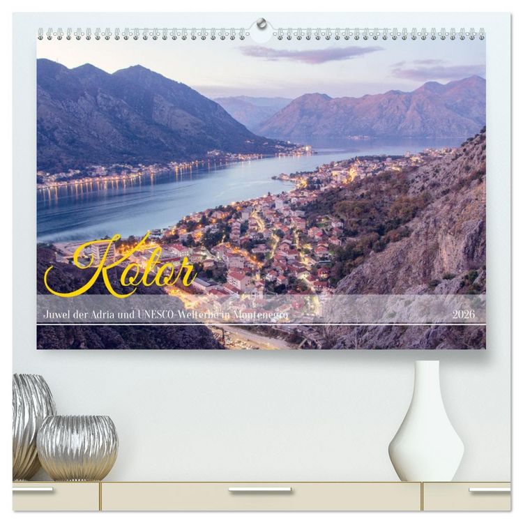 Produktbild: Kotor - Juwel der Adria und UNESCO-Welterbe in Montenegro (hochwertiger Premium Wandkalender 2026 DIN A2 quer), Kunstdruck in Hochglanz