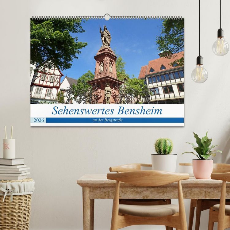 Produktbild: Sehenswertes Bensheim an der Bergstra&szlig;e (Wandkalender 2026 DIN A2 quer), CALVENDO Monatskalender