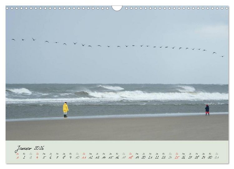 Produktbild: Nordsee &ndash; D&uuml;nen, Sand, Wasser und Wolken (Wandkalender 2026 DIN A3 quer), CALVENDO Monatskalender