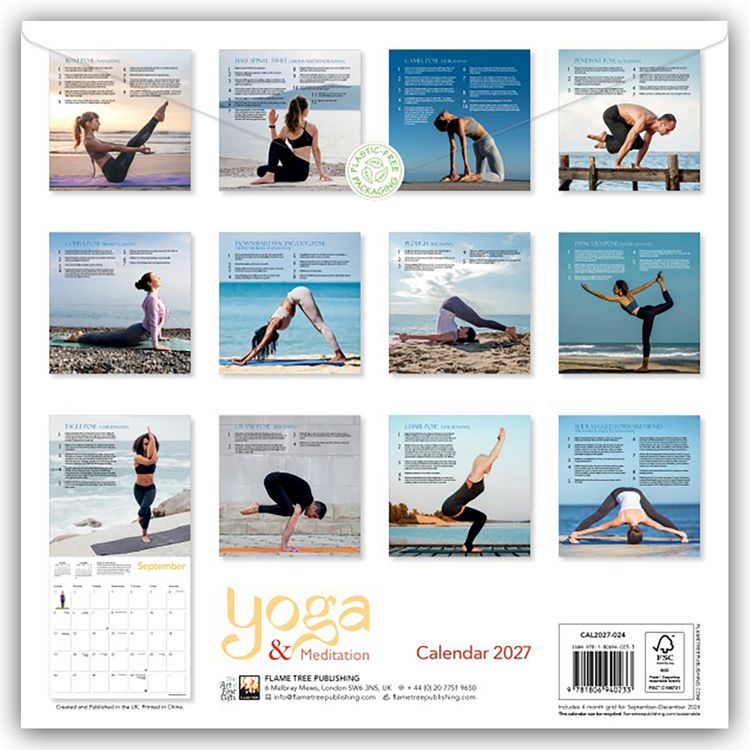 Produktbild: Yoga & Meditation 2027 &ndash; Original Flame Tree Publishing-Kalender [Kalender]