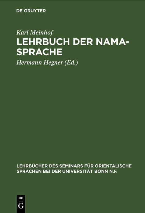 Produktbild: Lehrbuch der Nama-Sprache