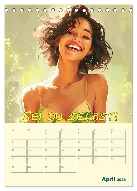Produktbild: Liebe das Leben! Mit Affirmationen gl&uuml;cklich durch das Jahr! (Tischkalender 2026 DIN A5 hoch), CALVENDO Monatskalender