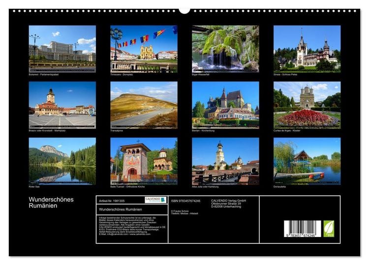 Produktbild: Wundersch&ouml;nes Rum&auml;nien (hochwertiger Premium Wandkalender 2026 DIN A2 quer), Kunstdruck in Hochglanz