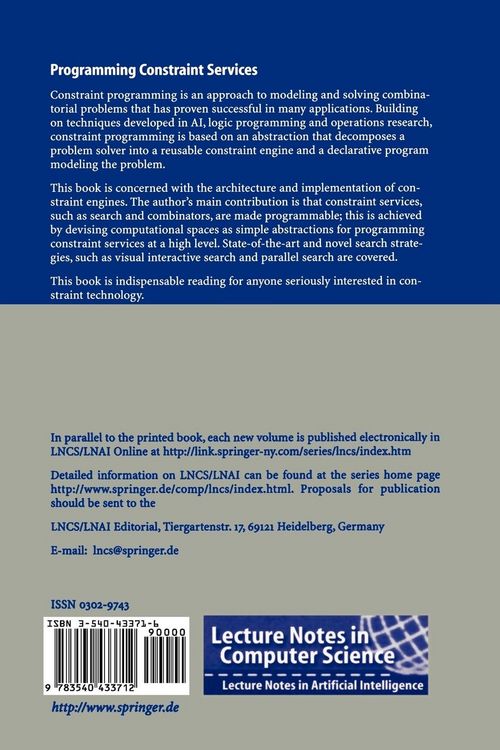 Produktbild: Programming Constraint Services