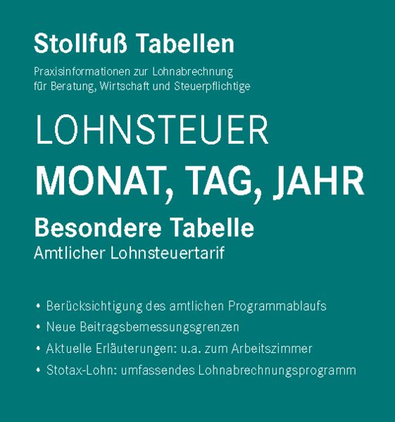 Produktbild: Tabelle, Lohnsteuer 2023 Monat, Tag, Jahr
