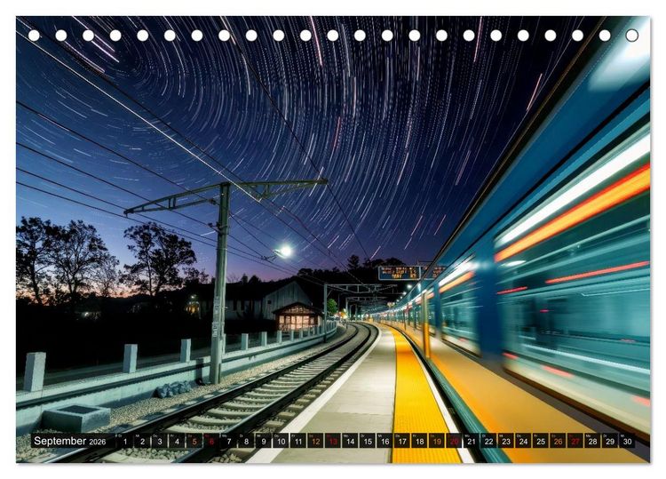 Produktbild: Z&uuml;ge in Bewegung (Tischkalender 2026 DIN A5 quer), CALVENDO Monatskalender