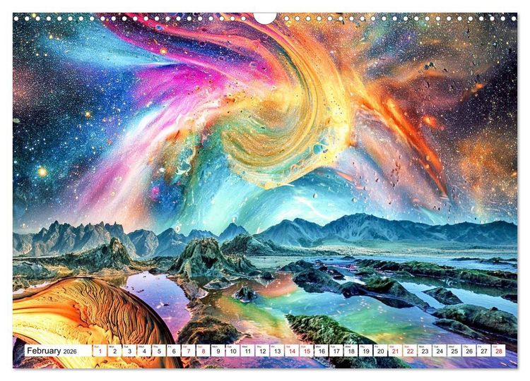 Produktbild: Psychedelic Landscapes (Wall Calendar 2026 DIN A3 landscape), CALVENDO 12 Month Wall Calendar