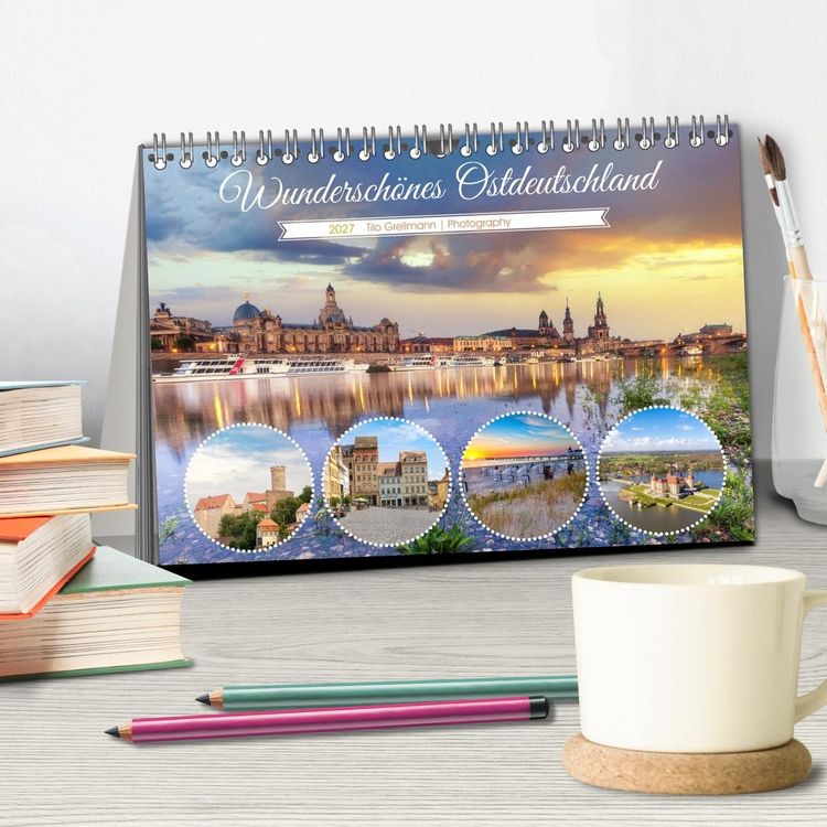 Produktbild: Wundersch&ouml;nes Ostdeutschland (Tischkalender 2027 DIN A5 quer), CALVENDO Monatskalender