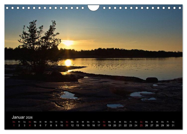 Produktbild: Finnland - Land der tausend Seen (Wandkalender 2026 DIN A4 quer), CALVENDO Monatskalender
