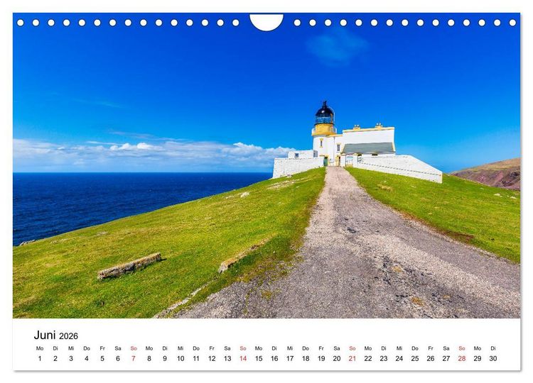 Produktbild: Schottlands Leuchtt&uuml;rme (Wandkalender 2026 DIN A4 quer), CALVENDO Monatskalender