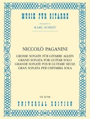 Produktbild: Paganini, N: Gro&szlig;e Sonate f&uuml;r Gitarre allein. Grand Sonata f
