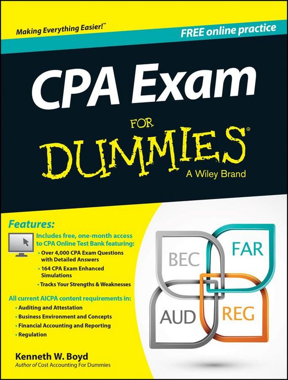 Produktbild: Boyd, K: CPA Exam for Dummies with Online Practice