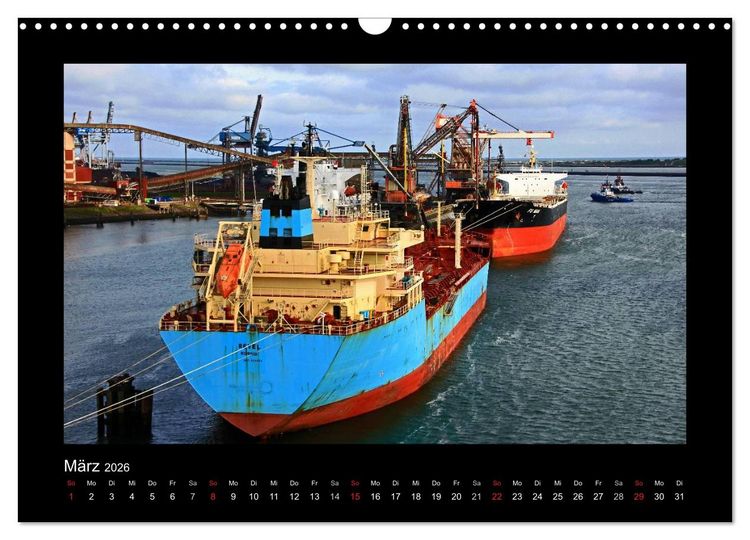 Produktbild: Frachtschiffe -von K&uuml;ste zu K&uuml;ste- (Wandkalender 2026 DIN A3 quer), CALVENDO Monatskalender