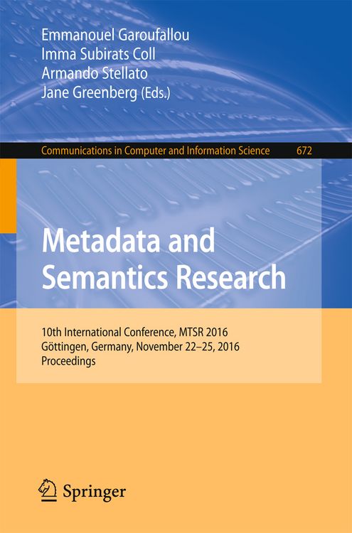 Produktbild: Metadata and Semantics Research