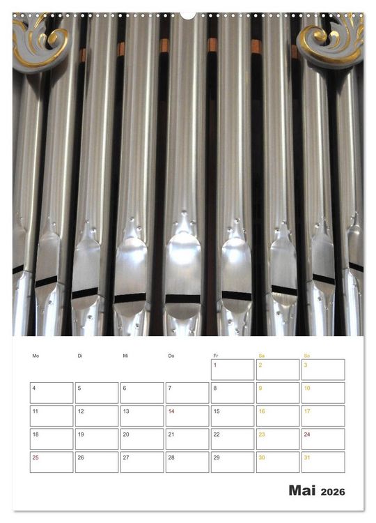 Produktbild: Orgeln zum Verlieben! (Wandkalender 2026 DIN A2 hoch), CALVENDO Monatskalender