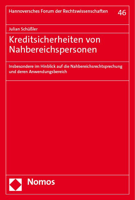 Produktbild: Kreditsicherheiten von Nahbereichspersonen