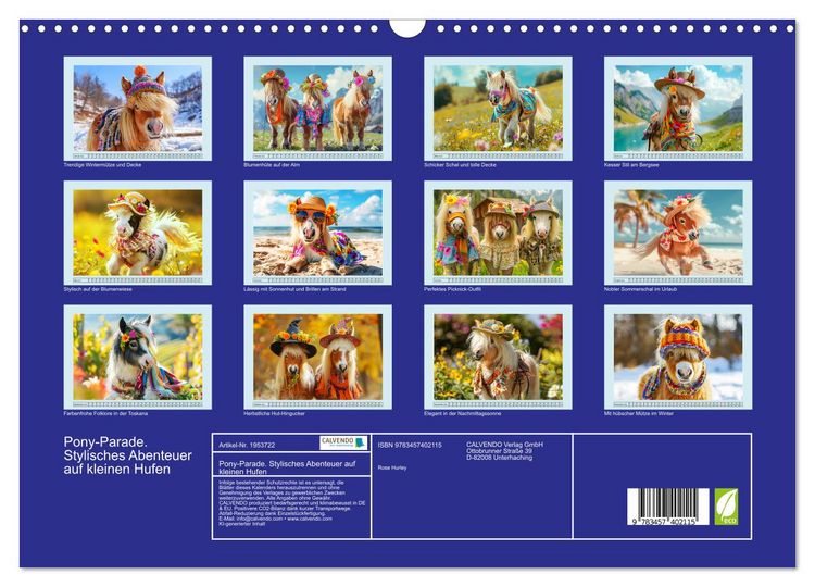 Produktbild: Pony-Parade. Stylisches Abenteuer auf kleinen Hufen (Wandkalender 2026 DIN A3 quer), CALVENDO Monatskalender