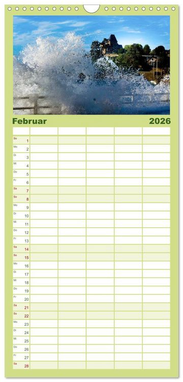 Produktbild: Familienplaner 2026 - Die Sch&ouml;nheit der Bretagne mit 5 Spalten (Wandkalender, 21 x 45 cm) CALVENDO
