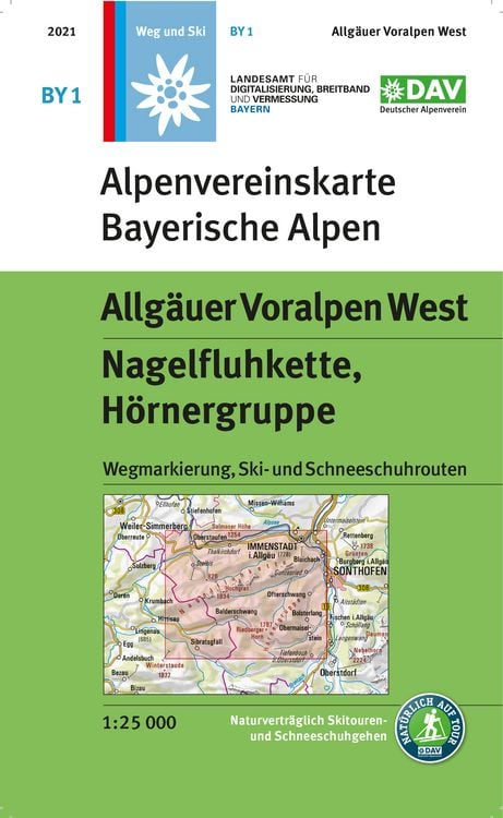 Produktbild: Allg&auml;uer Voralpen West, Nagelfluhkette, H&ouml;rnergruppe 1:25 000