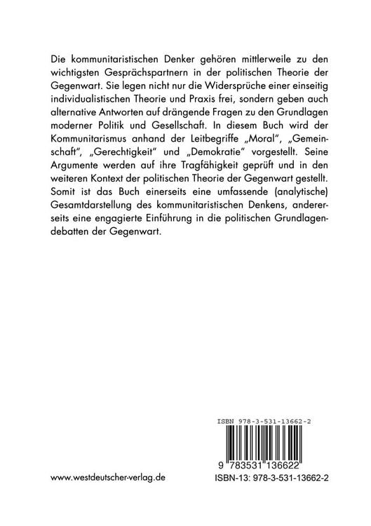 Produktbild: Kommunitarismus