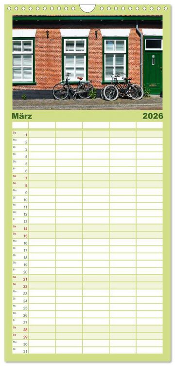 Produktbild: Familienplaner 2026 - Fahr mal wieder Fahrrad mit 5 Spalten (Wandkalender, 21 x 45 cm) CALVENDO