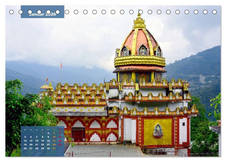 Produktbild: Sikkim &ndash; Buddhistisches Kleinod im Himalaya (Tischkalender 2026 DIN A5 quer), CALVENDO Monatskalender